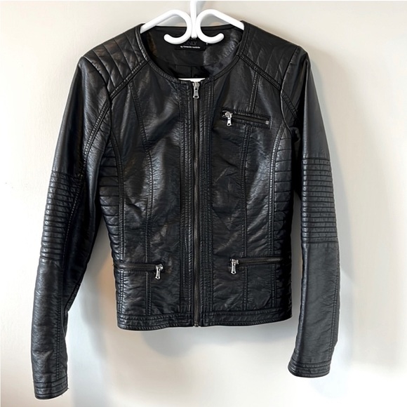 Only Black Faux Leather Jacket - Picture 2 of 4